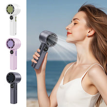Load image into Gallery viewer, 2000mAh Handheld High-Speed Fan With Digital Display Portable Outdoor 100Gears Stepless Adjustable Turbo Fan
