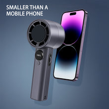 Load image into Gallery viewer, 2000mAh Handheld High-Speed Fan With Digital Display Portable Outdoor 100Gears Stepless Adjustable Turbo Fan
