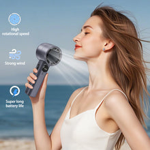 Load image into Gallery viewer, 2000mAh Handheld High-Speed Fan With Digital Display Portable Outdoor 100Gears Stepless Adjustable Turbo Fan
