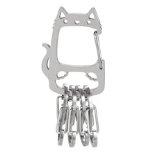 Load image into Gallery viewer, Outdoor Stainless Steel Cat Keychain Portable Detachable S-Shaped Quick-Release Buckle Hardware Accessories
