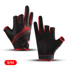 Load image into Gallery viewer, 1Pair Outdoor Exposed Finger Fishing Cycling Gloves Professional Wear-Resistant Anti-Slip Lure Gloves
