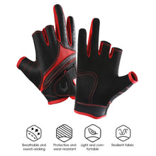 Load image into Gallery viewer, 1Pair Outdoor Exposed Finger Fishing Cycling Gloves Professional Wear-Resistant Anti-Slip Lure Gloves
