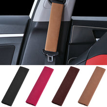 Load image into Gallery viewer, Leather and Suede Car Seat Belt Shoulder Cover Seat Belt Pad Car Styling Interior Seat Belt Cover Accessories
