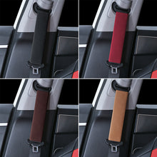 Load image into Gallery viewer, Leather and Suede Car Seat Belt Shoulder Cover Seat Belt Pad Car Styling Interior Seat Belt Cover Accessories
