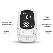 Load image into Gallery viewer, Compact and Portable Home Oximeter Finger Pulse Oximeter Elderly Oximeter Blood Oxygen Saturation Heart Rate Detection Oximeter
