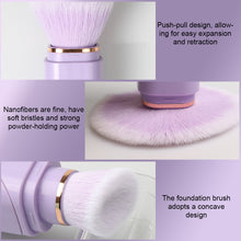 Load image into Gallery viewer, Small 2 in1 Rubik's Cube Telescopic Brush Powder Blusher Makeup Brush Portable Makeup Tool Foundation Make-up Powder Blusher Brush
