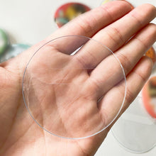 Load image into Gallery viewer, 10pcs Transparent Badge Display Sleeve Round Card Storage Case Anime Badges Decoration PVC Protector
