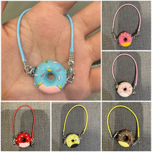 Load image into Gallery viewer, Dollhouse Mini Doughnut Pendant Model Cartoon Doughnut Cute Hanging Neck Accessories Dollhouse Pendant
