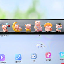 Load image into Gallery viewer, 6Pcs Mini Cute Pigs Car Center Console Ornaments Micro Animal Screen Decoration Car Interior Accessories
