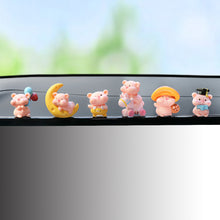 Load image into Gallery viewer, 6Pcs Mini Cute Pigs Car Center Console Ornaments Micro Animal Screen Decoration Car Interior Accessories
