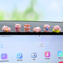 Load image into Gallery viewer, 6Pcs Mini Cute Pigs Car Center Console Ornaments Micro Animal Screen Decoration Car Interior Accessories
