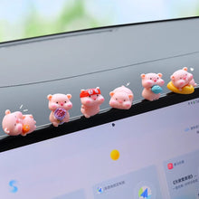 Load image into Gallery viewer, 6Pcs Mini Cute Pigs Car Center Console Ornaments Micro Animal Screen Decoration Car Interior Accessories
