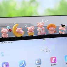 Load image into Gallery viewer, 6Pcs Mini Cute Pigs Car Center Console Ornaments Micro Animal Screen Decoration Car Interior Accessories
