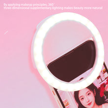 Load image into Gallery viewer, LED Light Ring with USB charging Phone Lens Selfie Light Mini Circular Fill Light Clip For iPhone Samsung Xiaomi Poco
