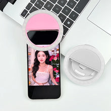 Load image into Gallery viewer, LED Light Ring with USB charging Phone Lens Selfie Light Mini Circular Fill Light Clip For iPhone Samsung Xiaomi Poco
