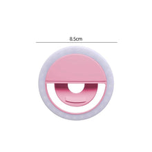 Load image into Gallery viewer, LED Light Ring with USB charging Phone Lens Selfie Light Mini Circular Fill Light Clip For iPhone Samsung Xiaomi Poco

