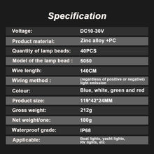 Load image into Gallery viewer, Universal Zinc Marine Navigation Lights Starboard Lights Bow Lamp Red Green Sailing Light For Boat Pontoon Warning Light
