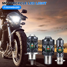 Load image into Gallery viewer, Motorcycle LED Headlight H4 BA20D P15D High Low Beam Scooter Motorbike Headlamp Super Bright Light Front Lamp

