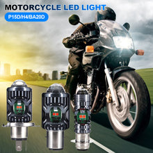 Load image into Gallery viewer, Motorcycle LED Headlight H4 BA20D P15D High Low Beam Scooter Motorbike Headlamp Super Bright Light Front Lamp
