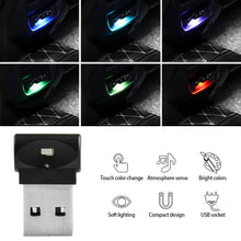 Load image into Gallery viewer, Car USB Interior Ambient Atmosphere Light Foot Lamp LED Signal Lights Auto Reading Lamp Decorations
