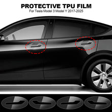 Load image into Gallery viewer, 8Pcs/Set Car Door Handle Scratch Protector Inverted Door Handle Paint Protective TPU Film Clothing For Tesla Model 3 Model Y 2017-2025

