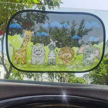 Load image into Gallery viewer, 2Pcs Car Side Window SunShade Windscreen Roof Window Cartoon For Children Adults Adsorption SunShade Sunvisor with Storage Bag
