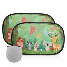 Load image into Gallery viewer, 2Pcs Car Side Window SunShade Windscreen Roof Window Cartoon For Children Adults Adsorption SunShade Sunvisor with Storage Bag
