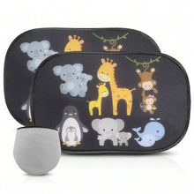 Load image into Gallery viewer, 2Pcs Car Side Window SunShade Windscreen Roof Window Cartoon For Children Adults Adsorption SunShade Sunvisor with Storage Bag
