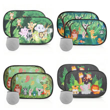 Load image into Gallery viewer, 2Pcs Car Side Window SunShade Windscreen Roof Window Cartoon For Children Adults Adsorption SunShade Sunvisor with Storage Bag

