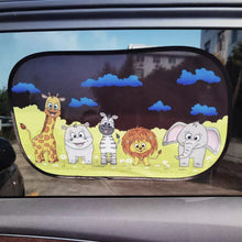 Load image into Gallery viewer, 2Pcs Car Side Window SunShade Windscreen Roof Window Cartoon For Children Adults Adsorption SunShade Sunvisor with Storage Bag
