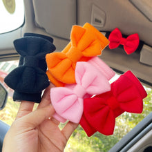 Load image into Gallery viewer, 2Pcs Car Plush Interior Roof Holder Cover Case Protective with Bow Interior Decoration Trim Kits Auto Protection
