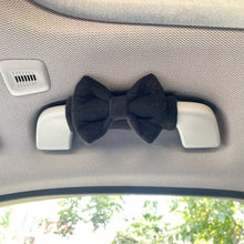 Load image into Gallery viewer, 2Pcs Car Plush Interior Roof Holder Cover Case Protective with Bow Interior Decoration Trim Kits Auto Protection
