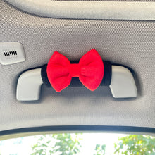 Load image into Gallery viewer, 2Pcs Car Plush Interior Roof Holder Cover Case Protective with Bow Interior Decoration Trim Kits Auto Protection
