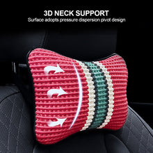 Load image into Gallery viewer, 1PC PU Ice Silk Car Seat Neck Pillow Headrest Rest Cushion Support Knitted Seat Auto Safety Accessories for Summer
