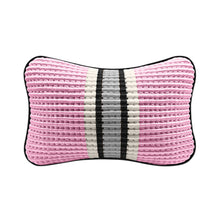 Load image into Gallery viewer, 1PC PU Ice Silk Car Seat Neck Pillow Headrest Rest Cushion Support Knitted Seat Auto Safety Accessories for Summer
