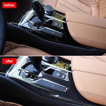 Load image into Gallery viewer, Carbon Fiber Car Central Console Gear Shift Box Panel Cover Trim ABS for BMW 5 Series
