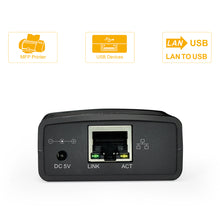 Load image into Gallery viewer, Multi-Function USB Print Server Sharing Hub Multiple Computers To Share One Printer With USB-B Port
