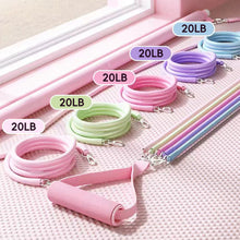 Load image into Gallery viewer, 1Set 60/100LBS Home Yoga Resistance Bands With Foot Covers Shoulder Opening Back Shaping Butt Lifting Pilates Fitness Equipment

