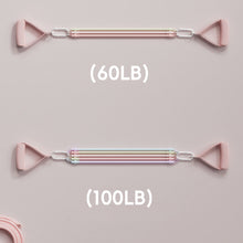 Load image into Gallery viewer, 1Set 60/100LBS Home Yoga Resistance Bands With Foot Covers Shoulder Opening Back Shaping Butt Lifting Pilates Fitness Equipment
