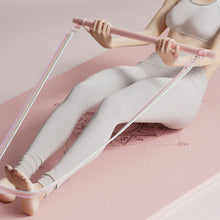 Load image into Gallery viewer, 1Set 60/100LBS Home Yoga Resistance Bands With Foot Covers Shoulder Opening Back Shaping Butt Lifting Pilates Fitness Equipment
