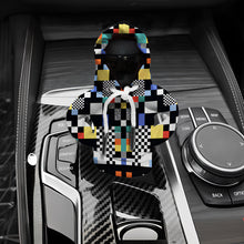 Load image into Gallery viewer, Mosaic Pattern Car Gear Decoration Hoodie Digital Printing Gear Lever Gear Lever Mini Hood Protective Cover

