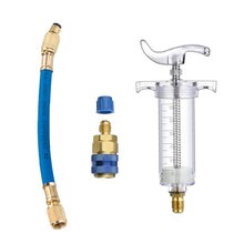 Load image into Gallery viewer, Car 30Ml 1Oz A/C Oil/Dye Injector with Low Side Quick Coupler Adapter 1/4 Air Conditioning Automotive Oiler Injection Syringe
