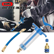 Load image into Gallery viewer, Car 30Ml 1Oz A/C Oil/Dye Injector with Low Side Quick Coupler Adapter 1/4 Air Conditioning Automotive Oiler Injection Syringe

