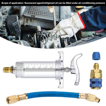 Load image into Gallery viewer, Car 30Ml 1Oz A/C Oil/Dye Injector with Low Side Quick Coupler Adapter 1/4 Air Conditioning Automotive Oiler Injection Syringe
