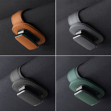 Load image into Gallery viewer, Super Fiber Leather Car Eyeglass Storage Holder Clip Sun Visor Sunglasses Holder Auto Interior Accessories
