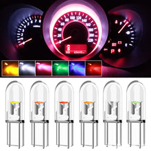 Load image into Gallery viewer, 10Pcs Transparent T5 LED W3W COB Led Bulb Car Instrument Indicator Light Reading Lamp Auto Interior Dashboard Warming Lamp

