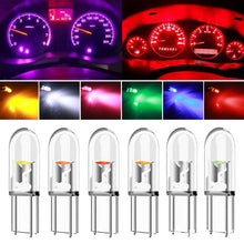 Load image into Gallery viewer, 10Pcs Transparent T5 LED W3W COB Led Bulb Car Instrument Indicator Light Reading Lamp Auto Interior Dashboard Warming Lamp
