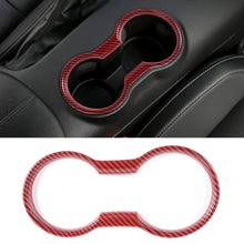 Load image into Gallery viewer, Carbon Fiber Car Interior Trim Molding Cup Holder Cover Accessories for Ford Mustang 2015- 2022
