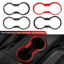 Load image into Gallery viewer, Carbon Fiber Car Interior Trim Molding Cup Holder Cover Accessories for Ford Mustang 2015- 2022
