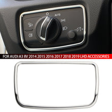 Load image into Gallery viewer, Car Head Light Switch Panel Frame Stainless Steel Cover Sticker for Audi A3 8V 2014 - 2019 Only LHD Accessories
